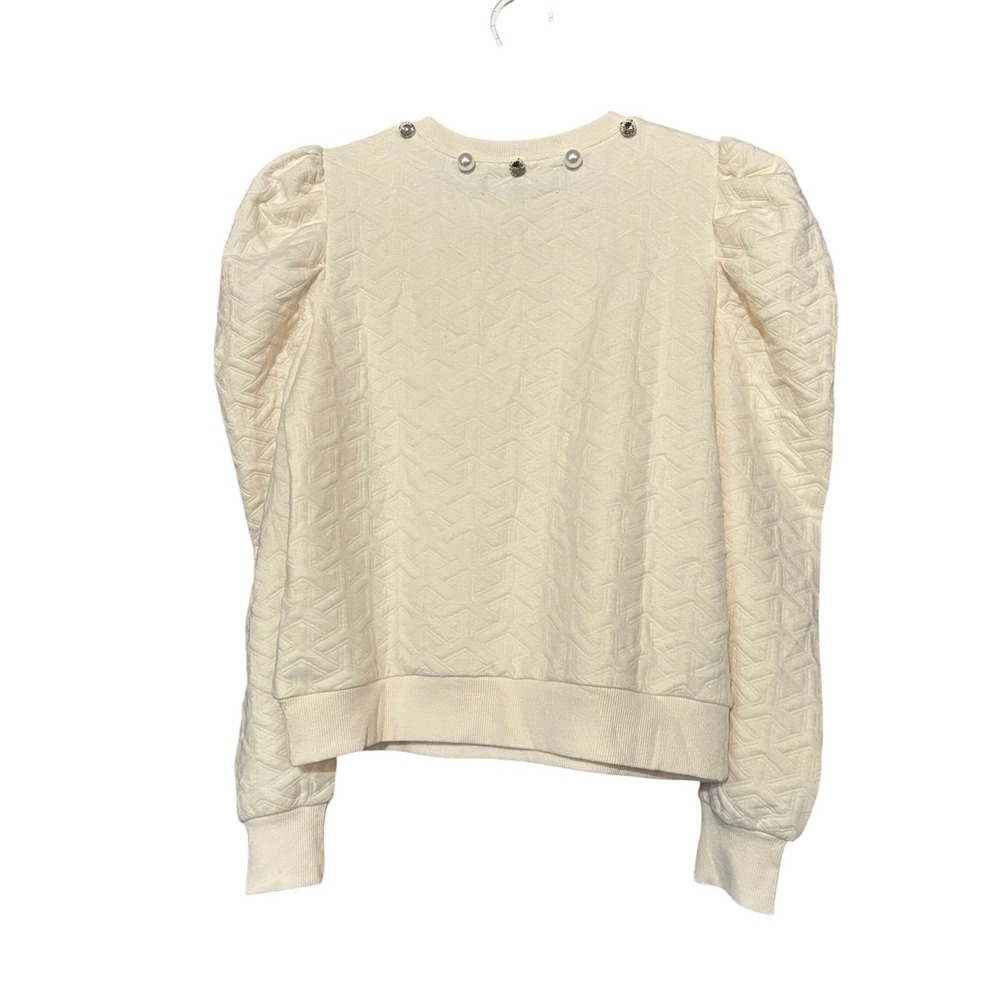 Simply Southern Faux Pearl Jeweled Waffle Knit Sweater Small Holiday Office - Picture 2 of 7
